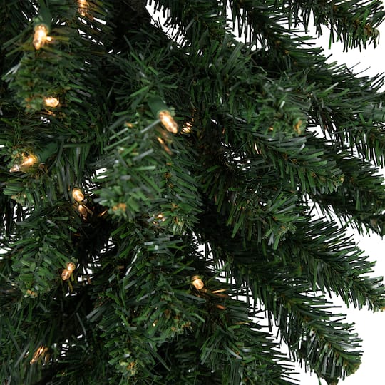 3ft. Pre-Lit Buffalo Fir Artificial Christmas Wall or Door Tree, Clear Dura Lights